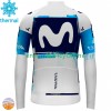 Tenue Maillot M/L + Collant à Bretelles Hiver Thermal Fleece Movistar Team 2025 N001